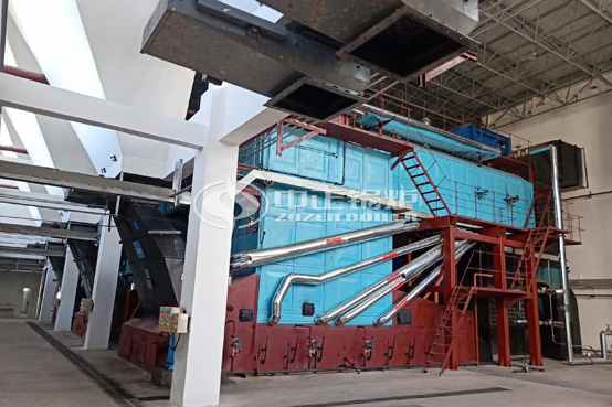 延長(zhǎng)石油25噸SZL系列散裝鏈條爐排蒸汽鍋爐項(xiàng)目