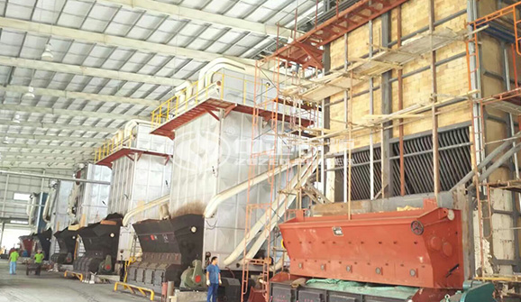 15噸SZL系列燃煤鏈條爐排水管蒸汽鍋爐項目